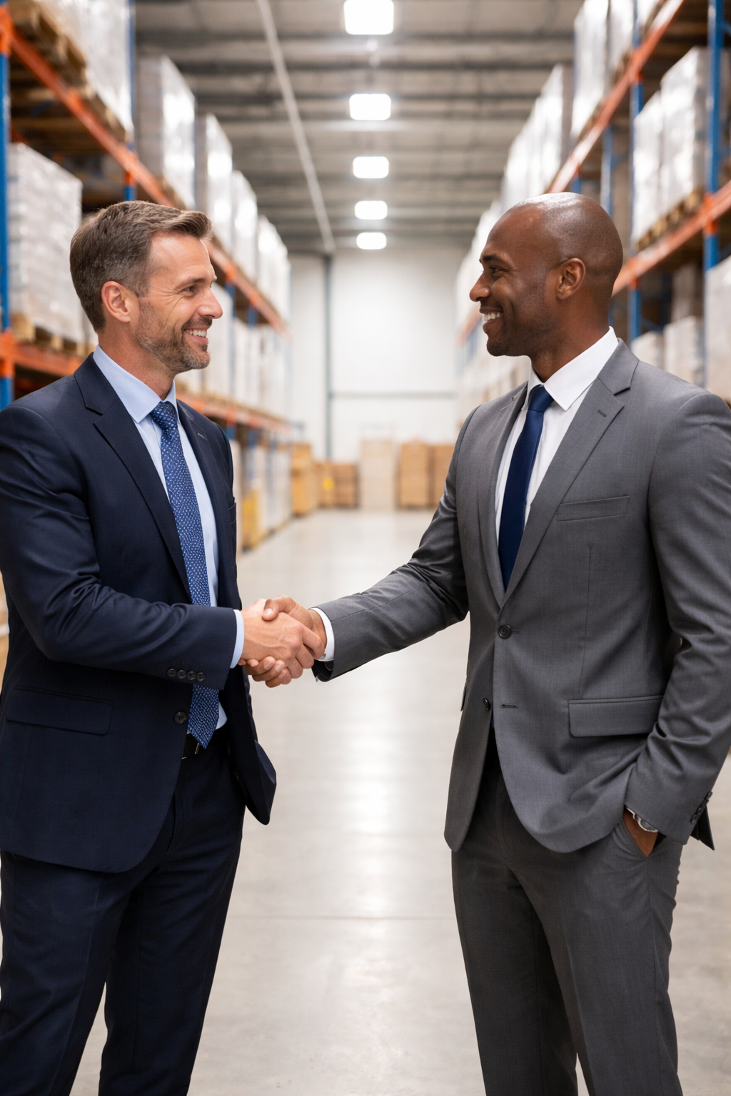 Satisfied facility manager showcasing spotless commercial office space in Victoria